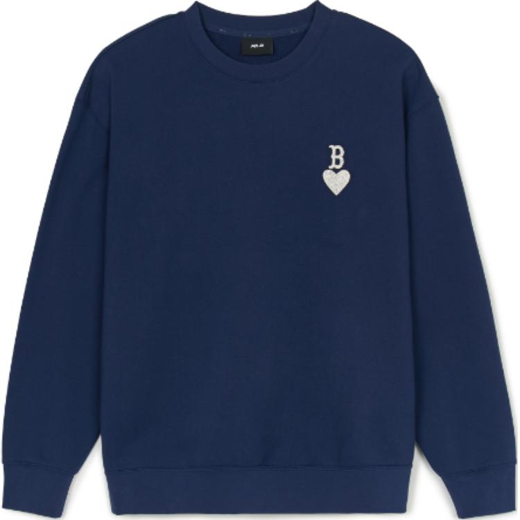 MLB Boston Red Sox Heart Overfit Sweatshirt Unisex Navy Blue 3AMTH9144-43NYS M