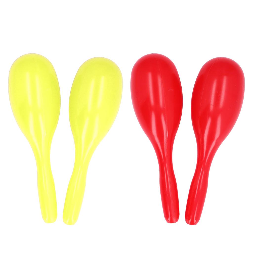 2Pcs Music Maracas Oval Shaped Plastic Hand Percussion Rattles Music Instrument for KTV Party Kinder