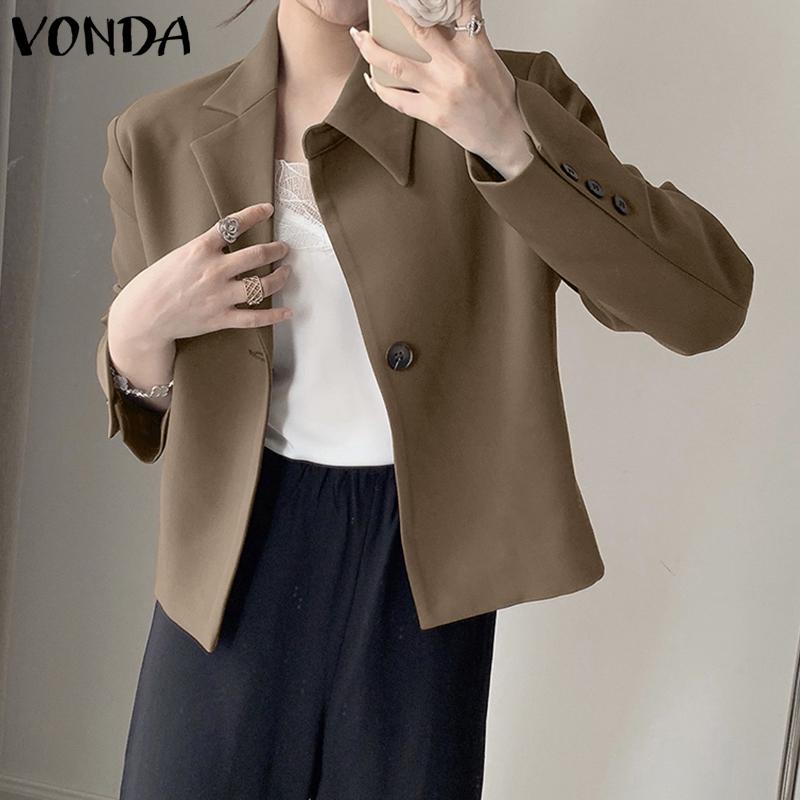 

VONDA однотонные весенние женские пальто-блейзеры