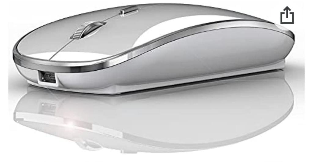 Wireless Mouse for MacBook Laptop Windows OS Silver Pro/Air J8-J13