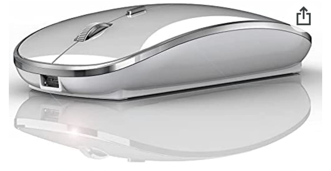 

Wireless Mouse for MacBook Laptop Windows OS Silver Pro/Air J8-J13