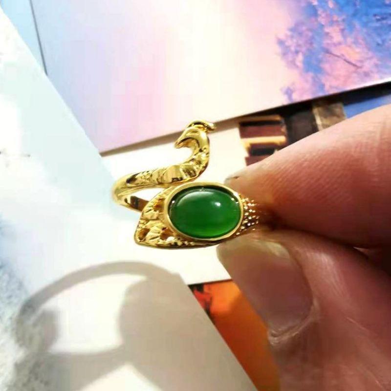 Simple Retro Three-dimensional Peacock Ring Female Ring