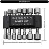 9/14Pcs Driver Hexagonal Power Nut Driver Drill Bit Tool Socket Wrench Set for Pneumatic Screwdriver Accessories