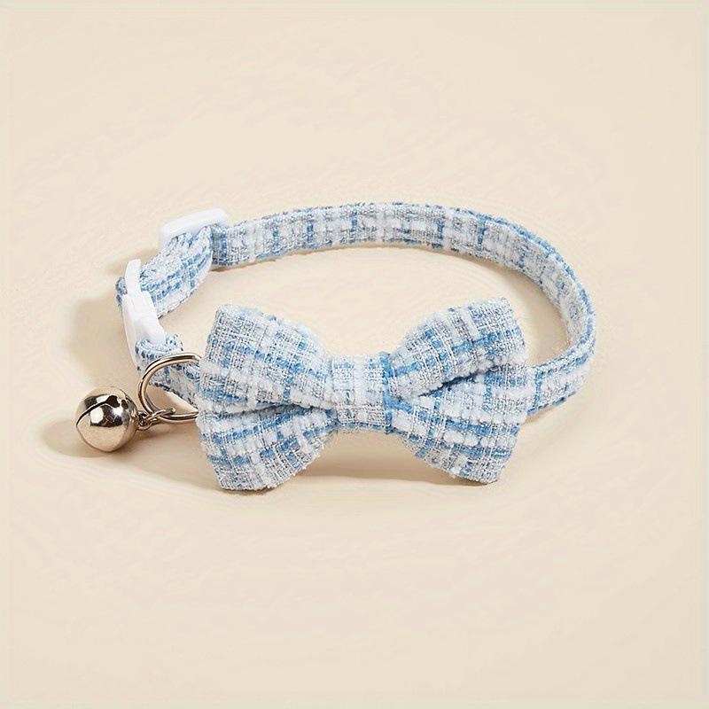 

Adjustable Pet Collar with Bell and Bow Tie - Cute Cat & Dog Neck Accessory 1.0*30cm