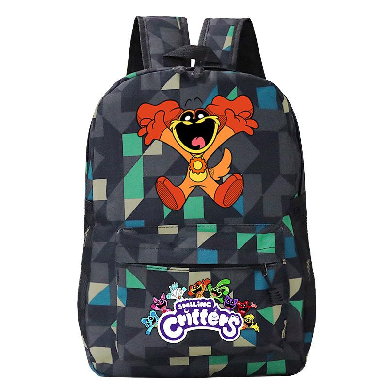 Cartoon Printed Children'S Backpack, Animation Schoolbag, Male And Female Primary And Secondary School Students Outdoor Travel Backpack