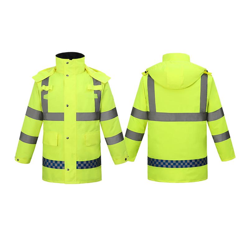 

Winter Fleece Cotton Jacket with Reflective, Removable Liner for Riding in Stormy Conditions XXL