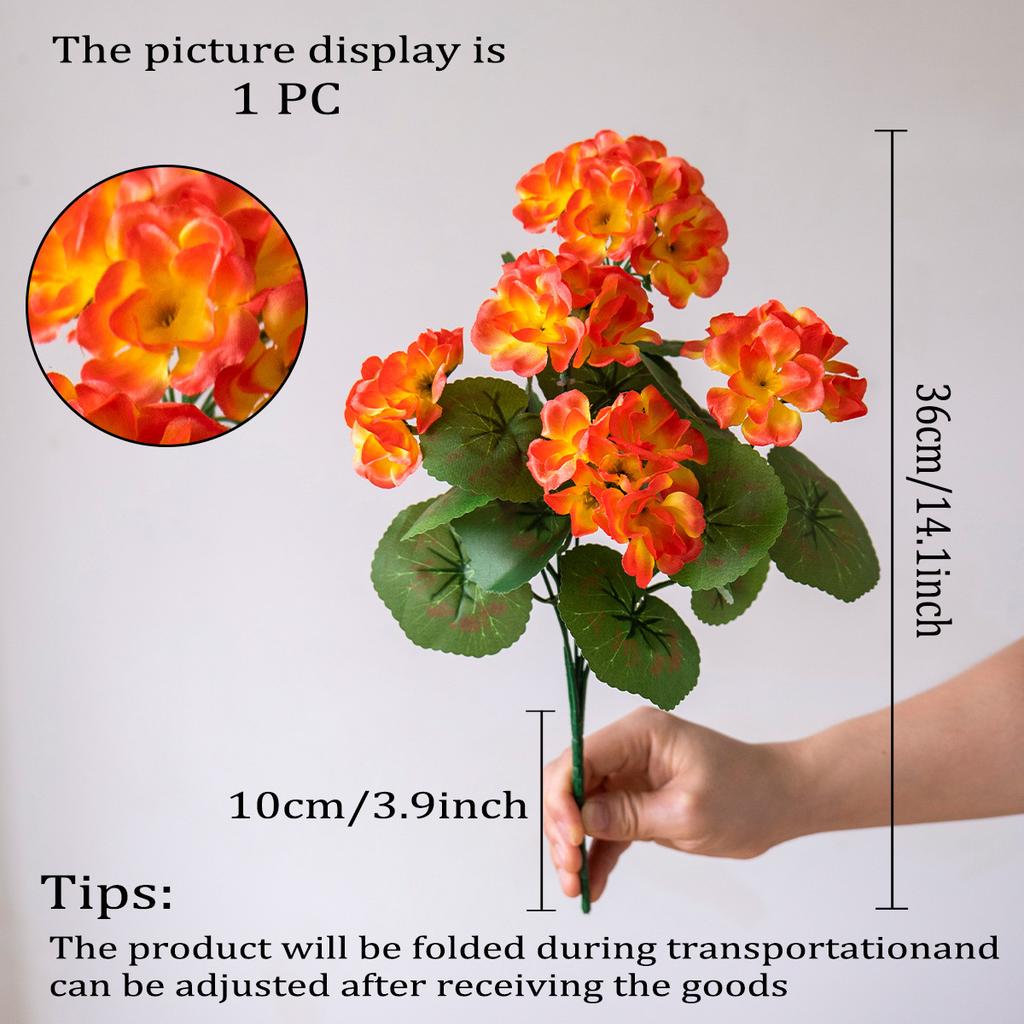 1/5pcs Artificial Plant Silk Begonia Flower Outdoor Garden Arch UV Protection Wedding Bride Home Bonsai Christmas Party Diy Gift