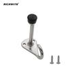 Gold Pyramid Rubber Door Stopper with Hook - 304 Stainless Steel Cylinder Holder