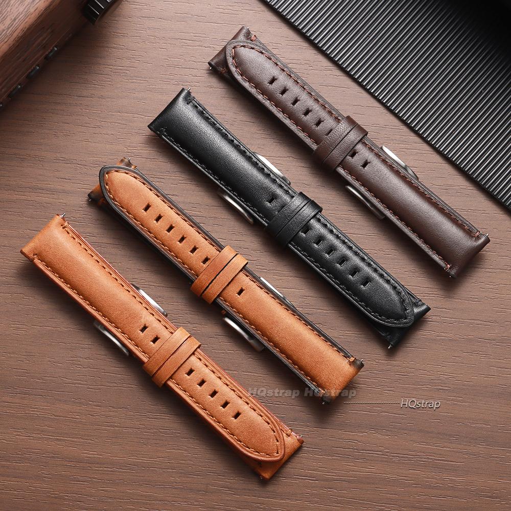Quick Release Vintage Retro Leather Watch Strap for Seiko for Omega 20mm 22mm 24mm Soft Cowhide Bracelet Men Women Watch Band