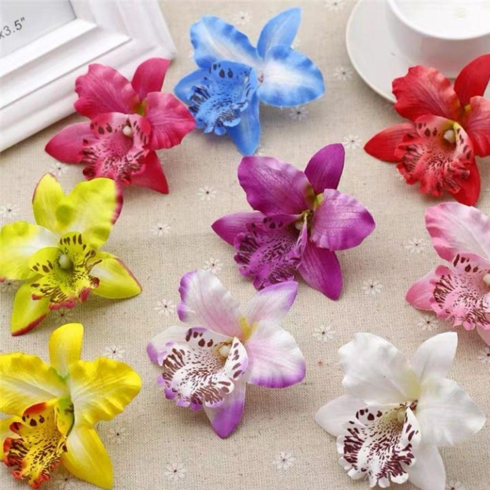 Cloth Satin Hairpin Thai Orchid Flower Hairpin Korean Style Artificial Floral Headdress  Seaside