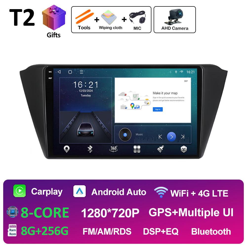 For Skoda Fabia 3 III 2015 - 2019 Android Intelligent System DSP Stereo QLED IPS Screen GPS Navigation Cooling fan WIFI No 2 din