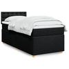 Vidaxl Letto Continentale Con Materasso, Nero, Tessuto, 90X200 Cm