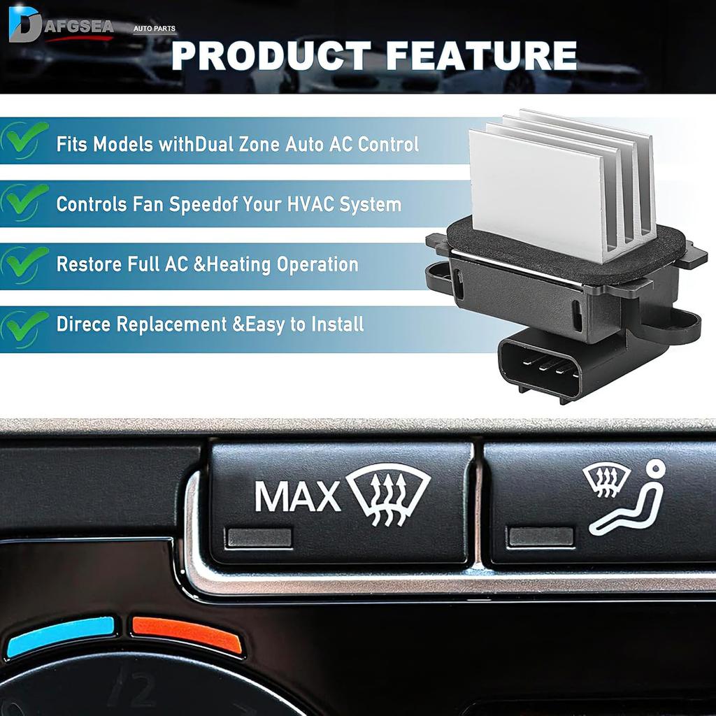 Gebläsemotorwiderstand für 2010-2017 Ford Expedition | 2010-2014 Ford F-150 | 2011-2017 Lincoln Navigator, Ersatz für automatische Temperaturregelung