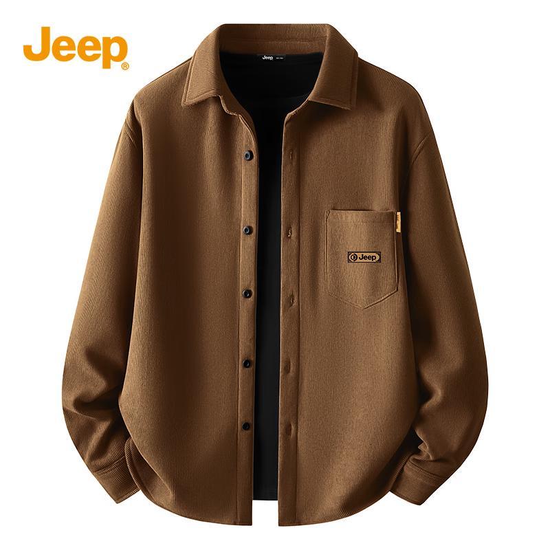 JEEP Men's Thickened Corduroy Shirt Jacket