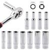 4-14mm Deep Socket Adapter 1/4inch Hex Socket Wrench Heads Ratchet Tool 6.35mm Head Interface Socket Wrench Metric Hex Wrench