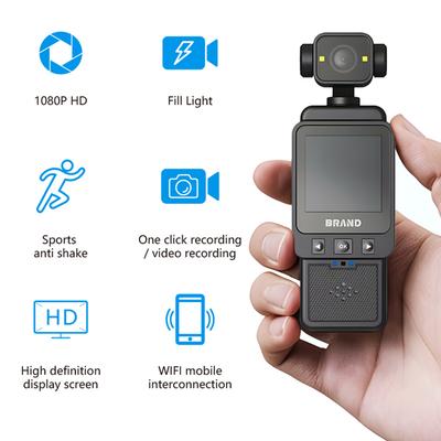 WiFi Action Camera 1080P Travel Bicycle Driver Recorder Pocket Camera for Motorcycle and Vlogging DV01 Handheld Camera