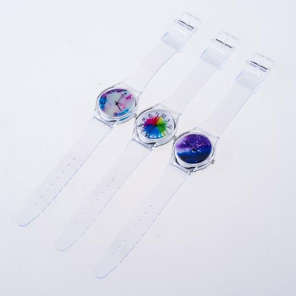 1 PC Jelly Silicone Watch Transparent Belt Skull Casual Women Dress Watch Girls Clock Wristwatches