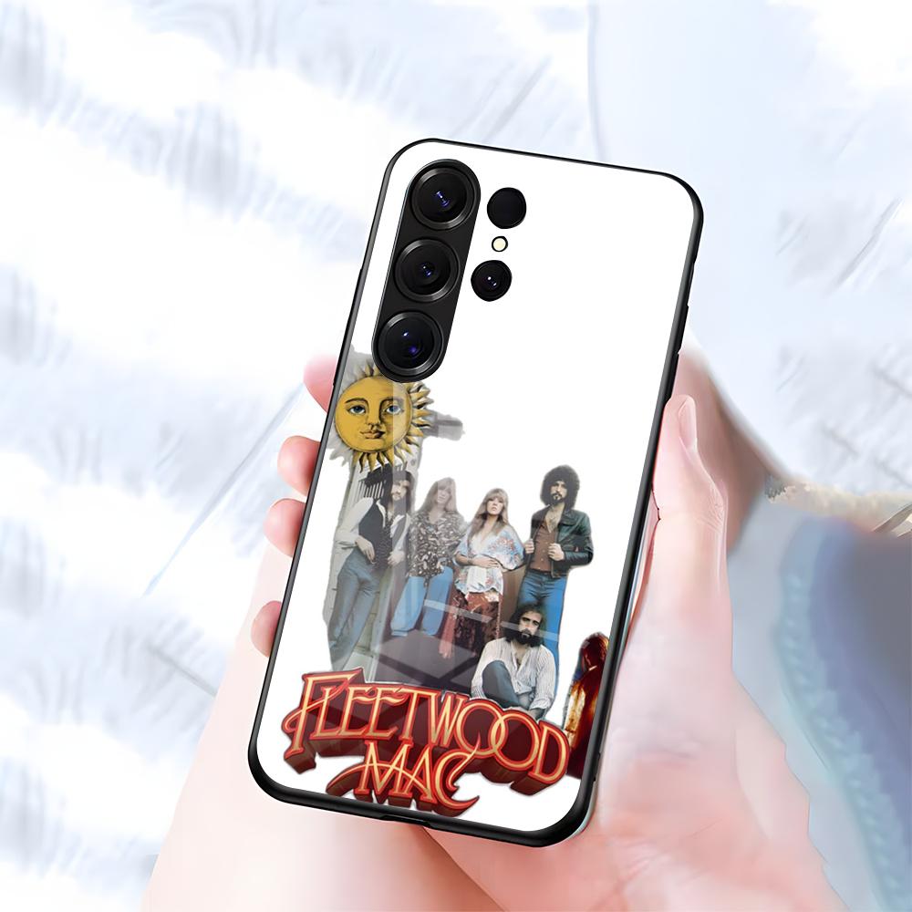 

Чехол для телефона Fleetwood Mac Для Samsung S26 S25 S24 FE S23 S22 S21 Plus S20 Ultra Note20Ultra Черное Стеклянное Покрытие Galaxy S26