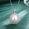 Beimu Pearl Necklace Jewelry Three Piece Set Ring Earnail Pendant Premium Temperament