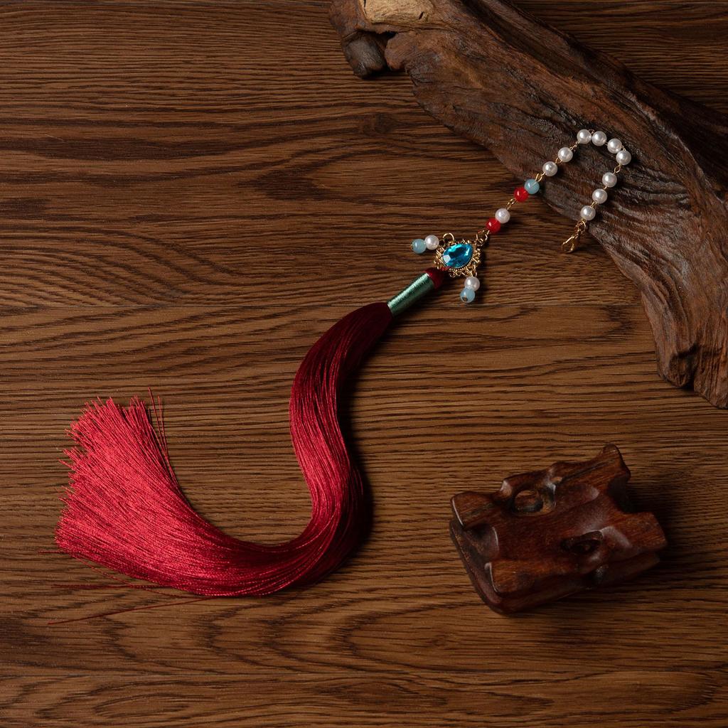 Retro Versatile Ming-Made Necklace Collar Performance Yingluo Hanfu Ancient Style Yingluo Safety Lock Long Tassel With Jewelry Women