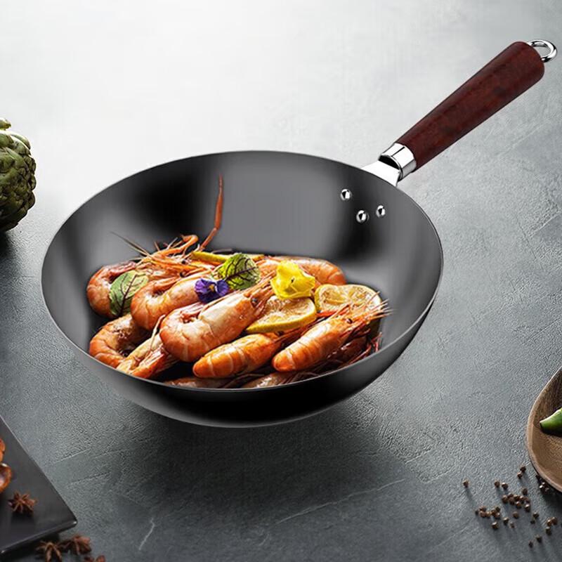 SUPOR 32cm Refined Iron Non-Coated Wok