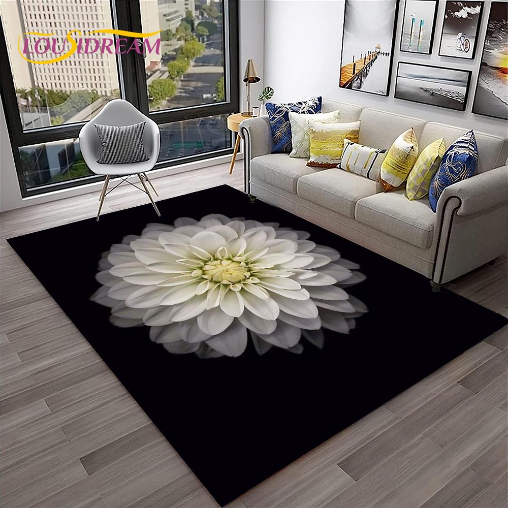Daisy Nordic Sun Flowers  Carpet Rug for Home Living Room Bedroom Sofa Doormat Decor,kids Play Area Rug Floor Mat