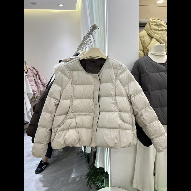 Womens Lightweight Cotton Coat 2026 Fall Single Breasted Round Neck Simple Versatile Warm Jacket