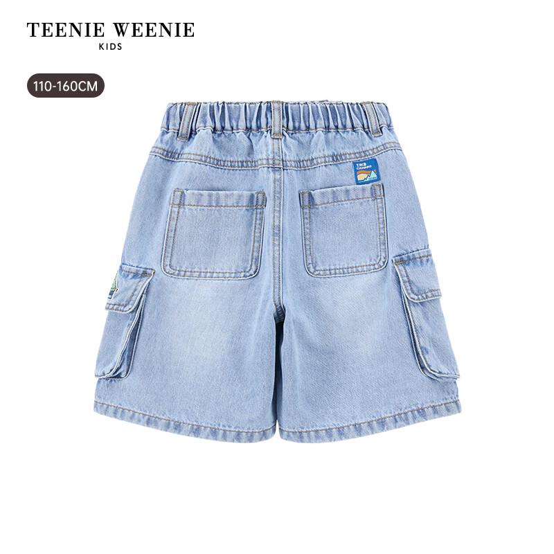 Teenie Weenie Kids Boy's Tencel Blend Denim Work Shorts