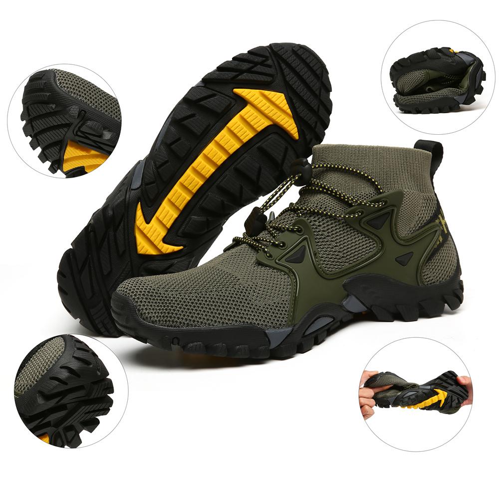 Men Trekking Hiking Shoes Quick Dry Anti-skid Sneakers Women Mountain Climbing Outdoor Sports Boots Suede Mesh