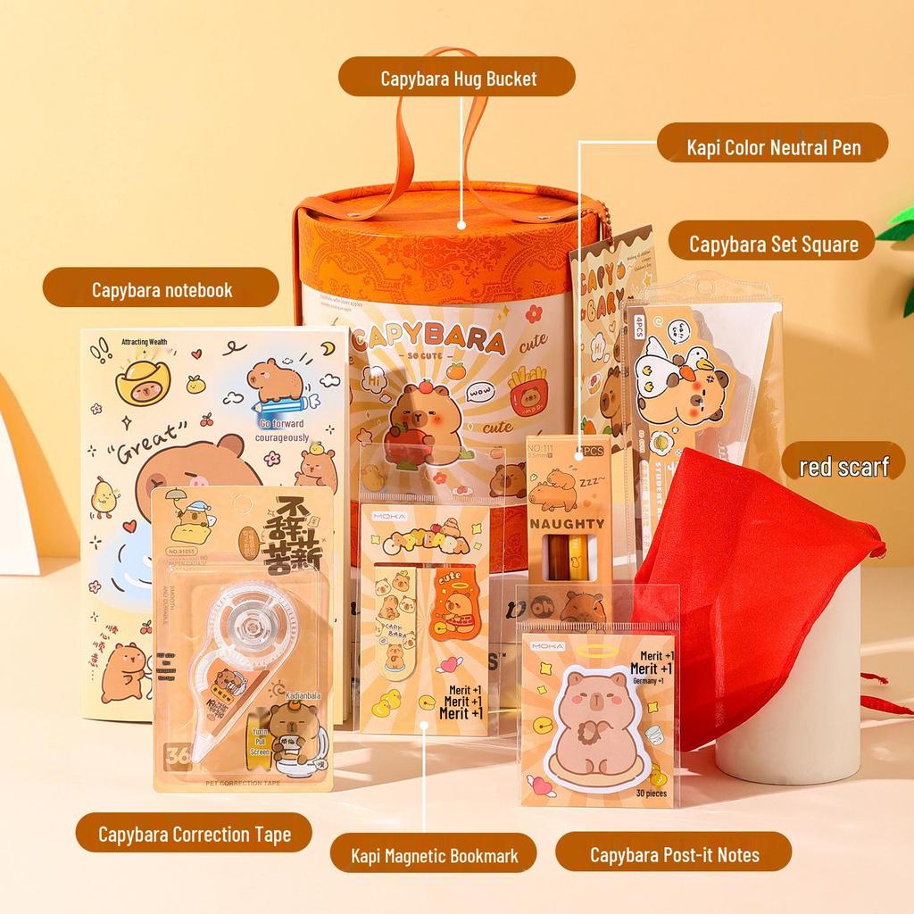 Cute Capybara Stationery Set - Luxury Souvenir & New Year Gift for Primary Students