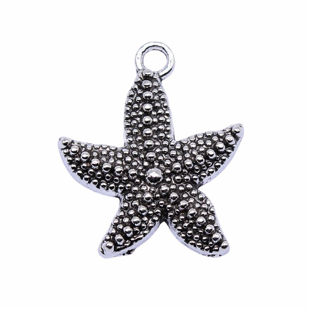 Starfish Charms Multi Color Metal Pendants For Beach Themed DIY Jewelry Accessories