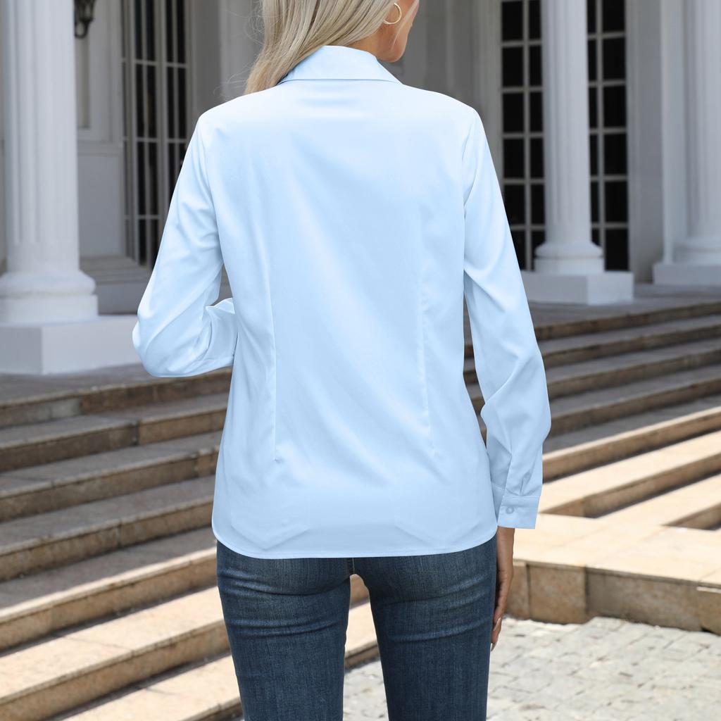 T Shirts For Women Pleated V-Neck Dressy Casual Blouses Printing Short Sleeve Summer Tops Loose Fit