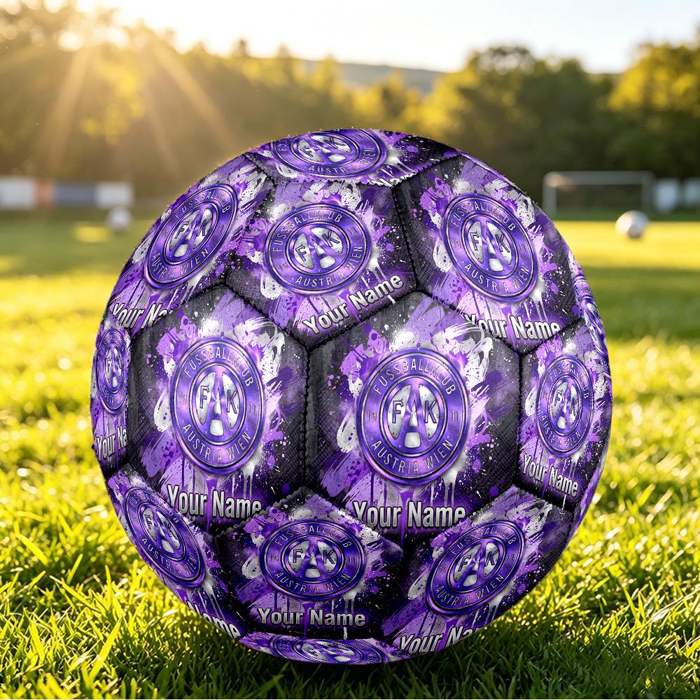 Personalized Size 5 Football Austria Wien FC Pattern Outdoor Game Sports Ball Gift