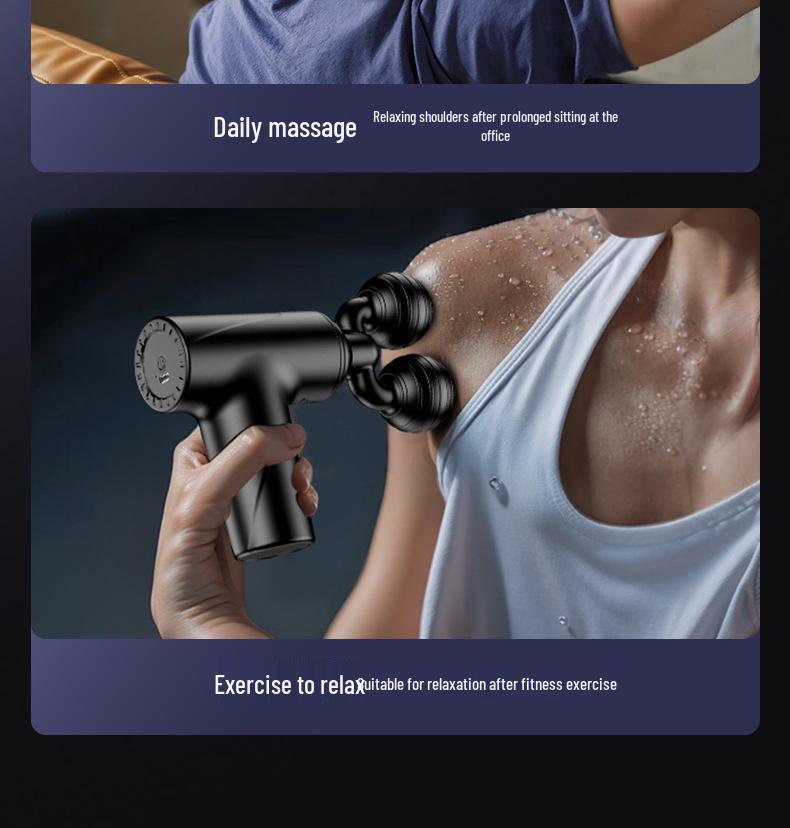 Mini Portable Neck and Muscle Massager with Dual Heads - Ideal for Spine Relaxation and Sports Recovery