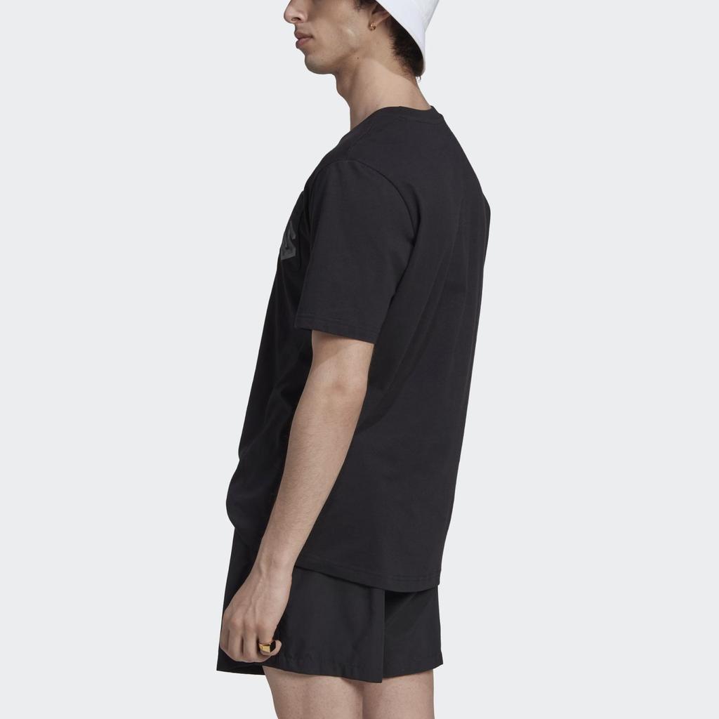 Adidas Graphic Print Crew Neck Short Sleeve T-Shirt Men Tops Black HF4037