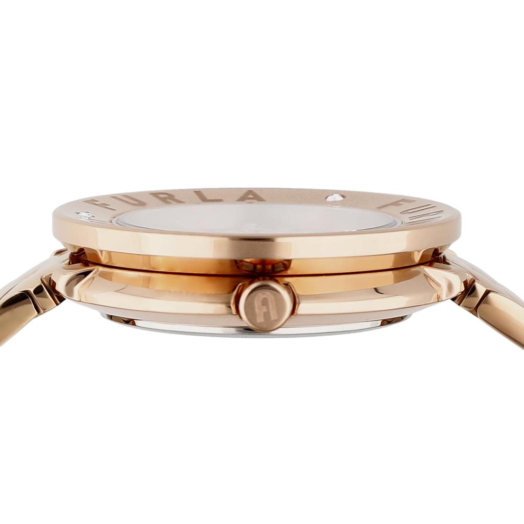 Watch FURLA ESSENTIAL White Dial Stainless Steel Quartz 30MM Watch Jewelry Accessory WW00004021L3 Rose Gold [FURLA] Women's