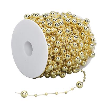Gold Artificial Pearl Strand 8+3mm Pearl Strand Trim Beaded Garland  Party Decoration
