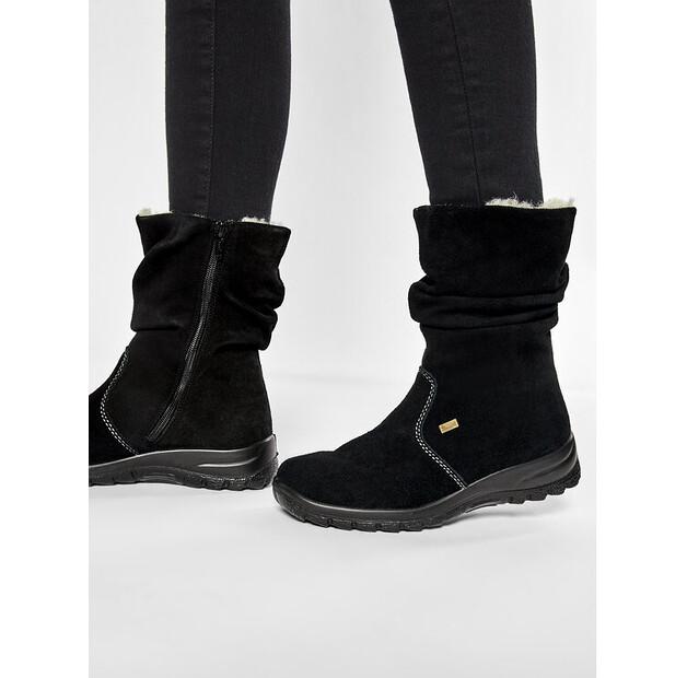 Rieker Z7171-01 Black Ankle Boots