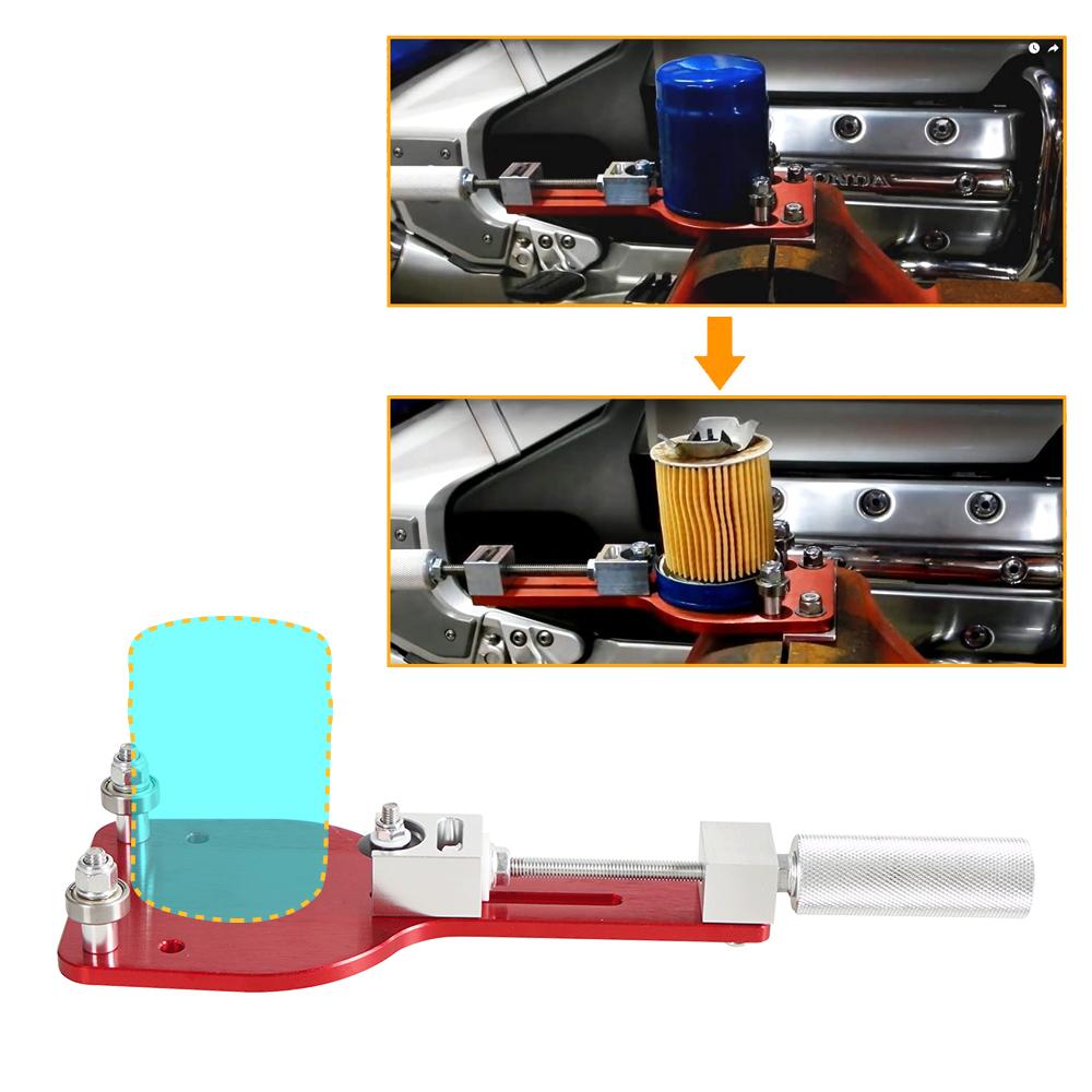 1Pcs 77750 Oil Filter Cutter Tool Filter Cutting Range 2-3/8" - 5" Adjustable Aluminum Auto Cutting Accessories (Red/Black)