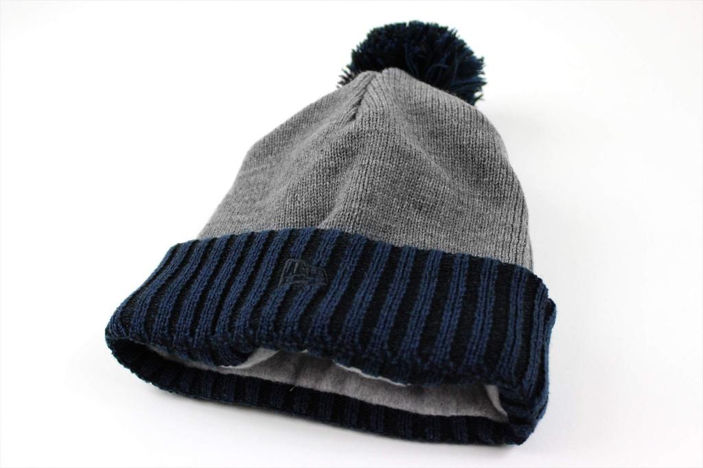 Gorro de punto New Era Colorblock Gris, con puño, Marino/Jaspeado