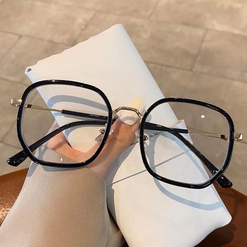 Anti-blue Light Glasses Korean Style Square Metal Eyewear Women Men Luxury Eyeglas Blue Light Blocking Man Lady Computer Eyeglas