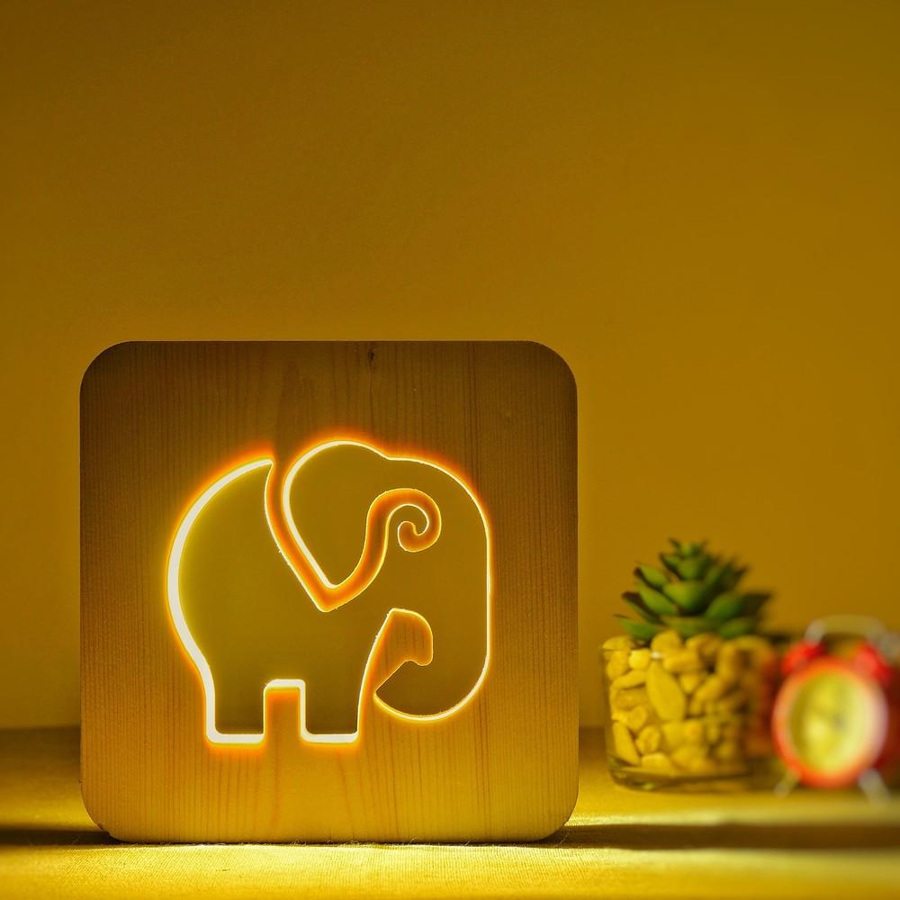 

Столешница со светодиодной подсветкой Starmood 3D 3D Wood Elephant Night