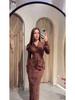 Elegant Retro Slim Long Sleeve Dress for Women - Spring 2025 Collection