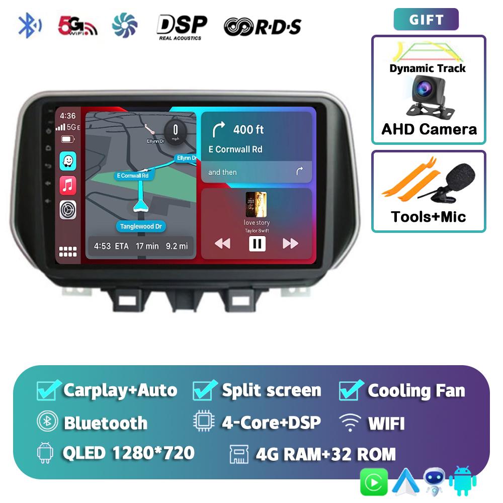 Android 14 Carplay Auto 4G+WIFI Car Radio For Hyundai Tucson IX35 2018 2019 2020 Multimedia Video Player Navigation GPS Stereo