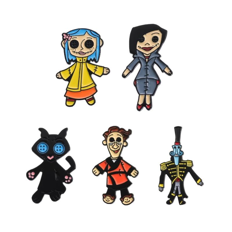 5Pcs Punk Themed Lapel Pin Decorative Metal Badges Lapel Pin Brooch Pin Cartoon Brooch Lapel Pin for Clothing Hat Bag