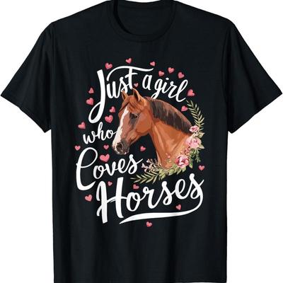 Bara en tjej som älskar hästar Häst T-shirt