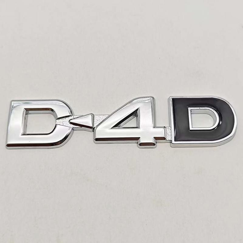 3D Metal Car Letters Logo D4D Badge Trunk Fender Emblem Sticker For Toyota Yaris Corolla Avensis Land Cruiser Hilux Accessories