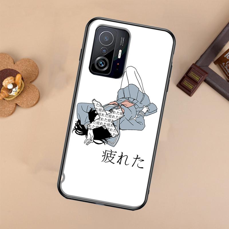 Sad Japanese Anime Case For Xiaomi POCO X7 X6 X5 X3 Pro F3 F5 F6 M6 Pro 13 14 Ultra 11T 12T 13T 14T Pro Cover