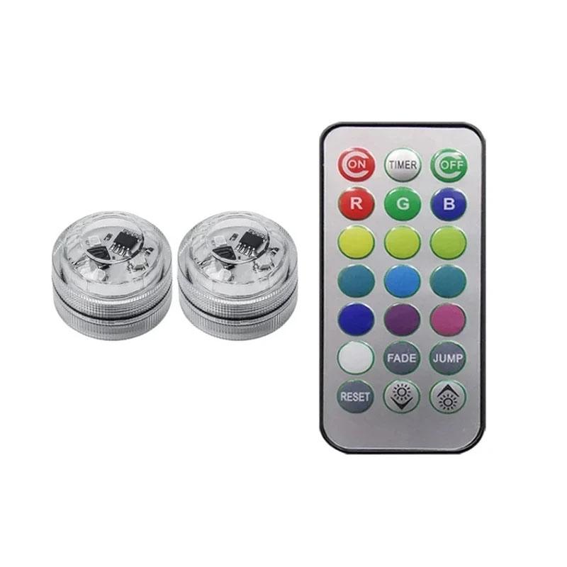 Wireless LED Car Interior Ambient Light Remote Control 13 Colors Diamond Diving Light Auto Roof Foot Atmosphere Lamp Decoration