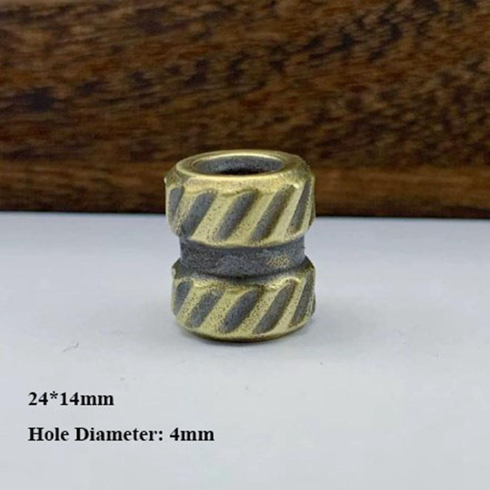 DIY Jewelry Accessories Retro Sculpture Bead Charms Brass Paracord Bead  EDC Outdoor Tool